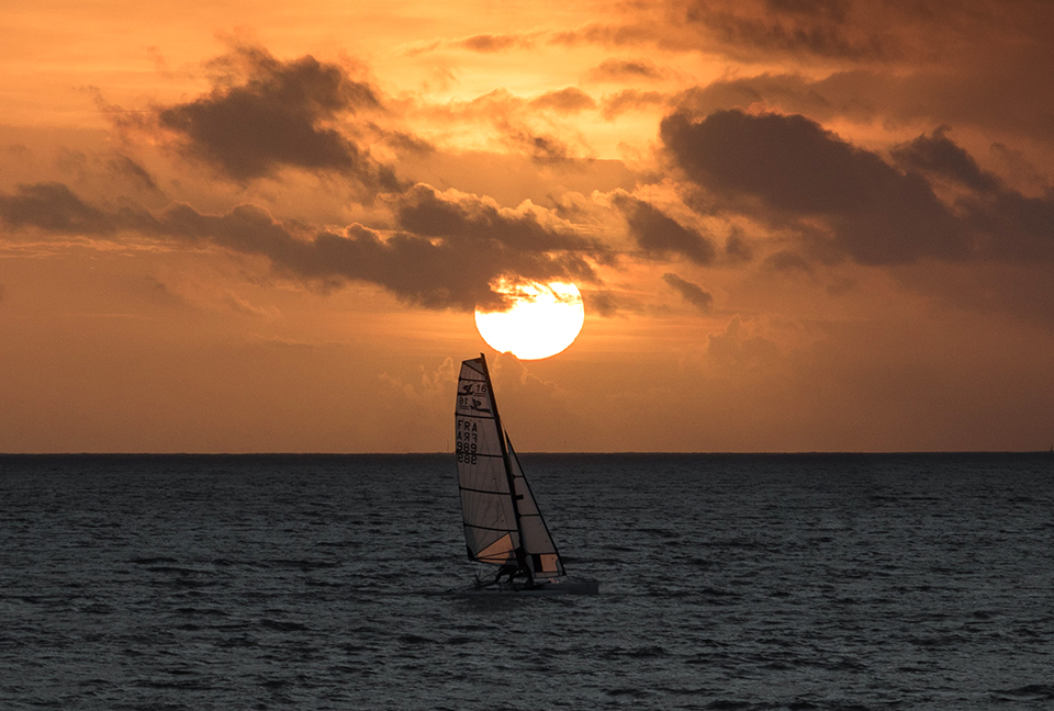 Coucher de soleil en mer