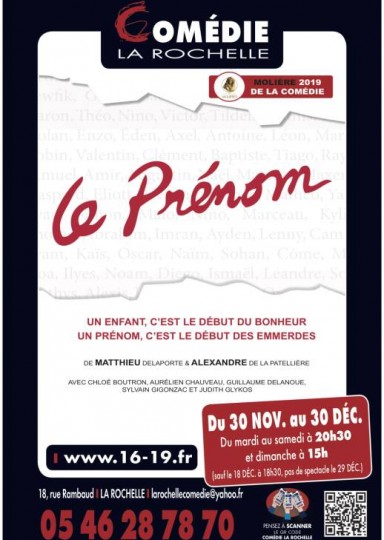 Theater Le Prenom Agenda In La Rochelle La Rochelle Tourisme